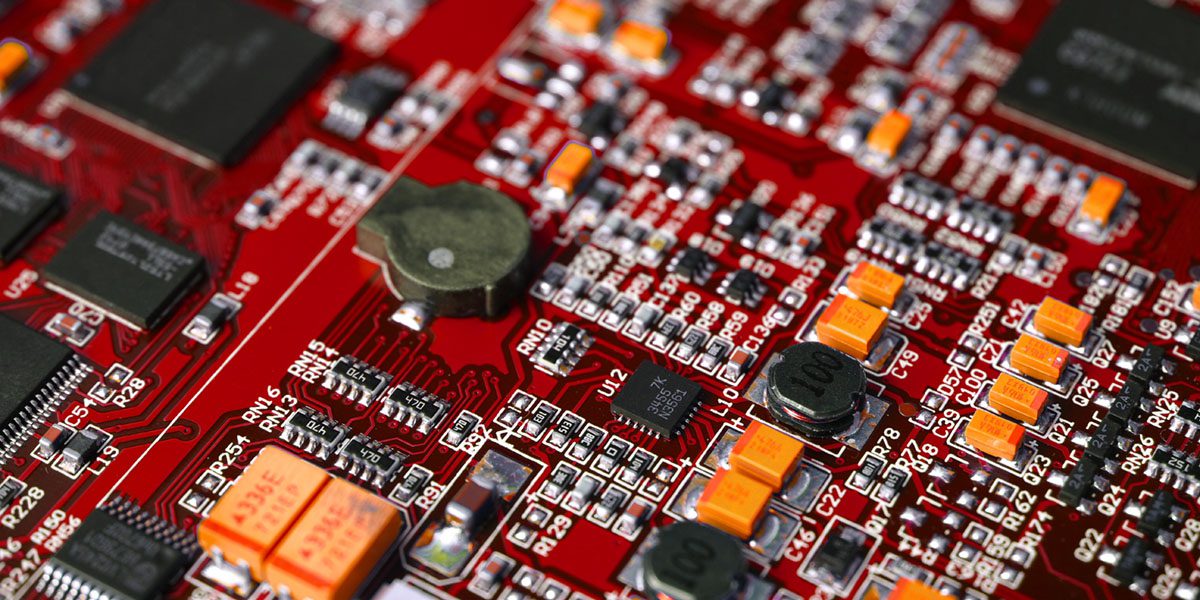 Printed circuit board with electronic components