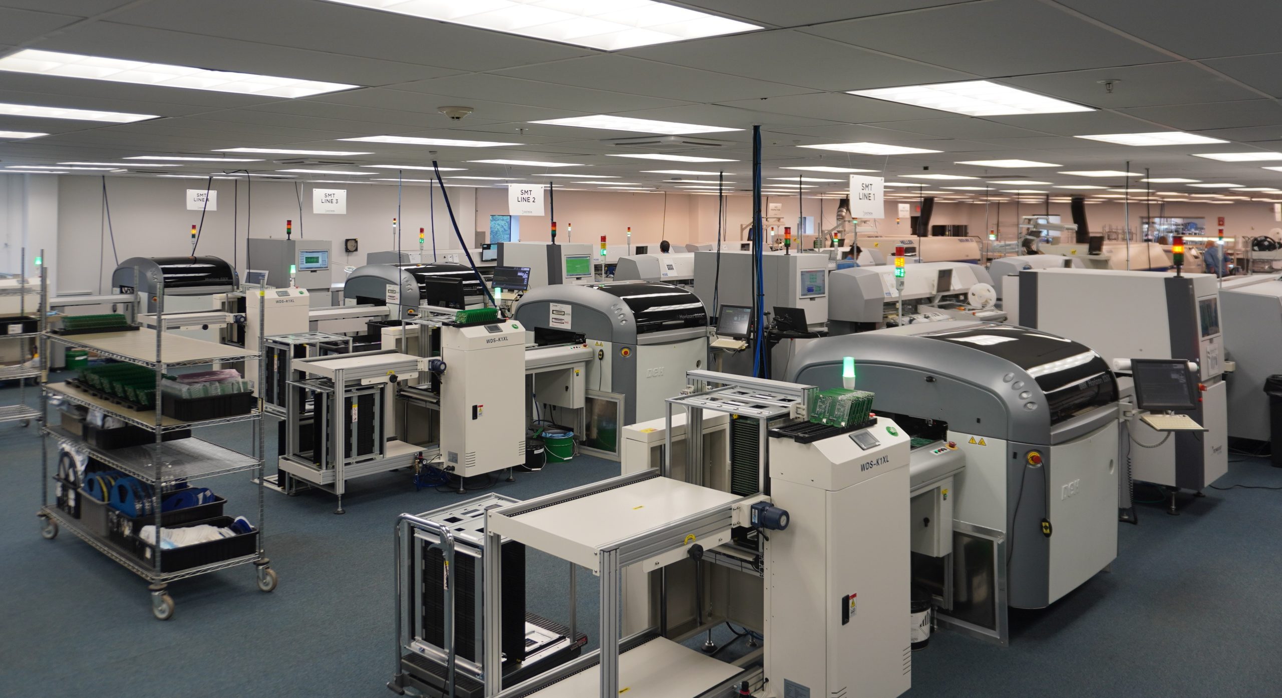 Circuit boards being manufactured locally for medical devices, highlighting the benefits of domestic production for quality assurance and reduced lead times.