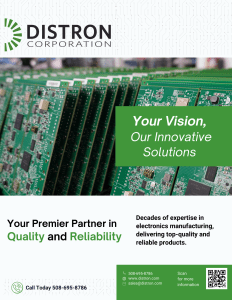 Distron electronics contract manufacturing solutions